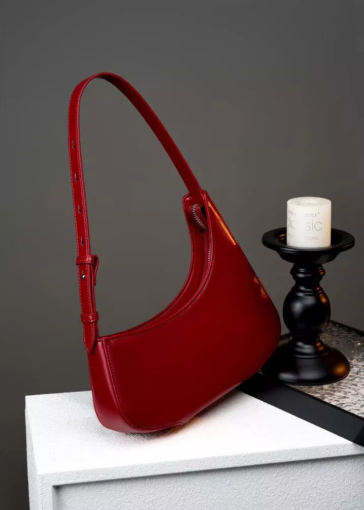 Vintage Cowhide Leather Shoulder Bag