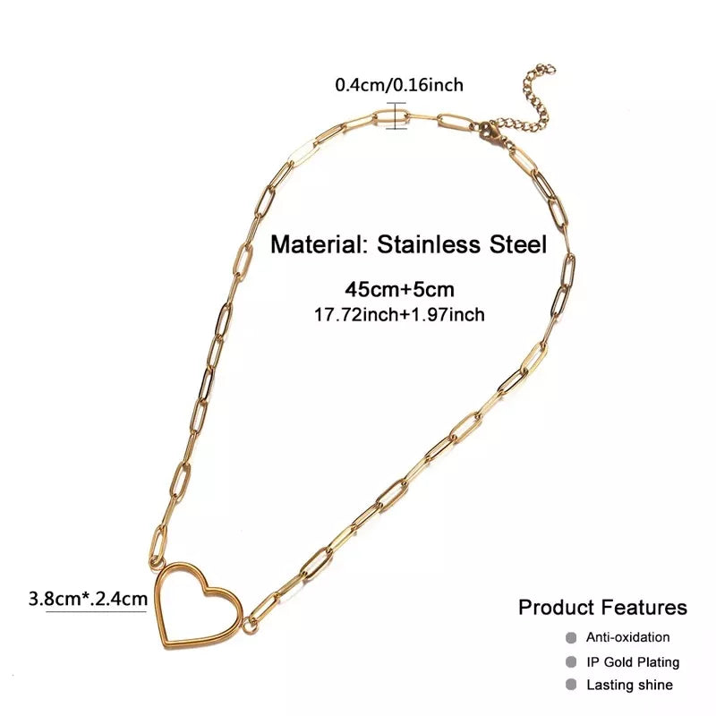 14K Gold Plated Heart Necklace