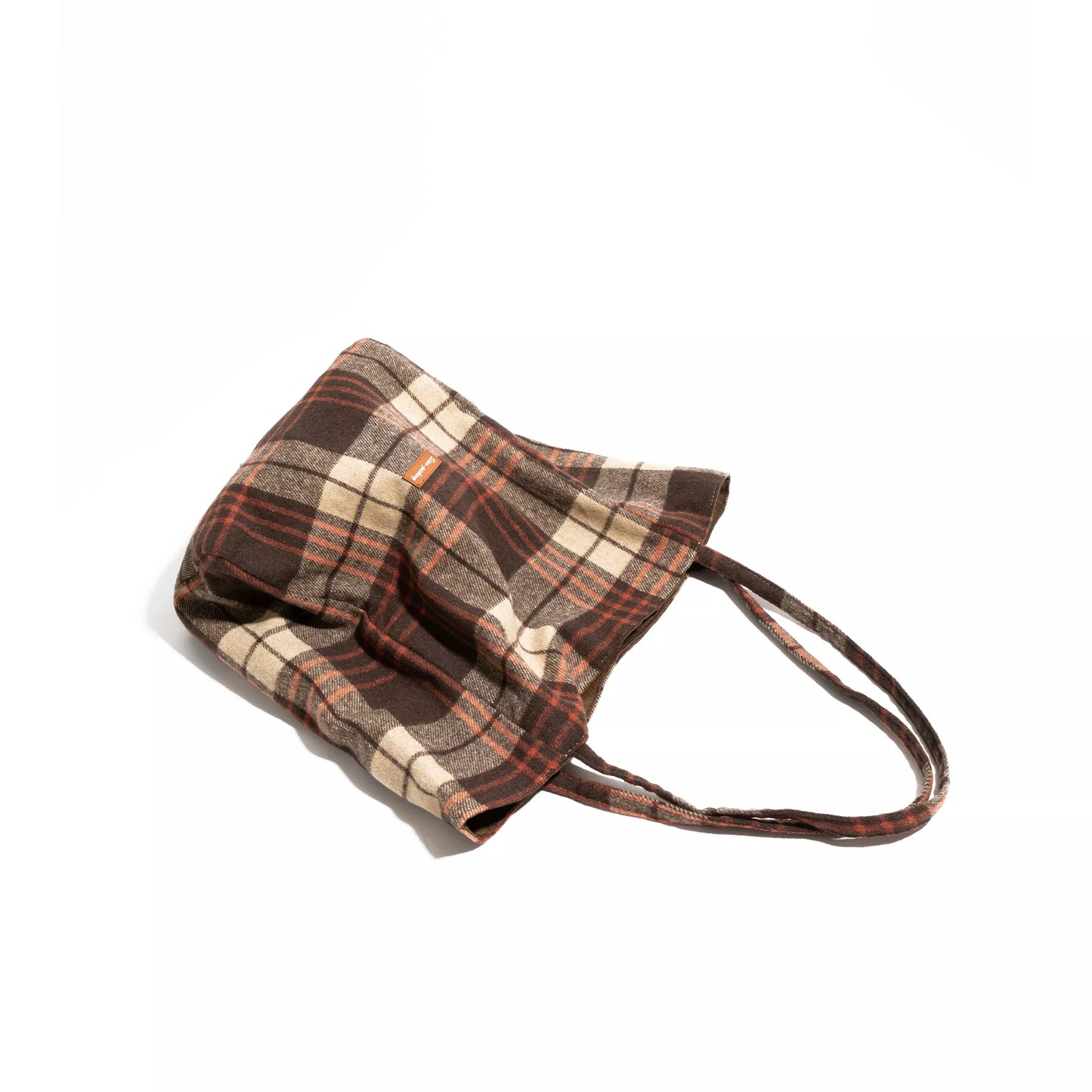 Vintage Plaid Felt Shoulder Bag