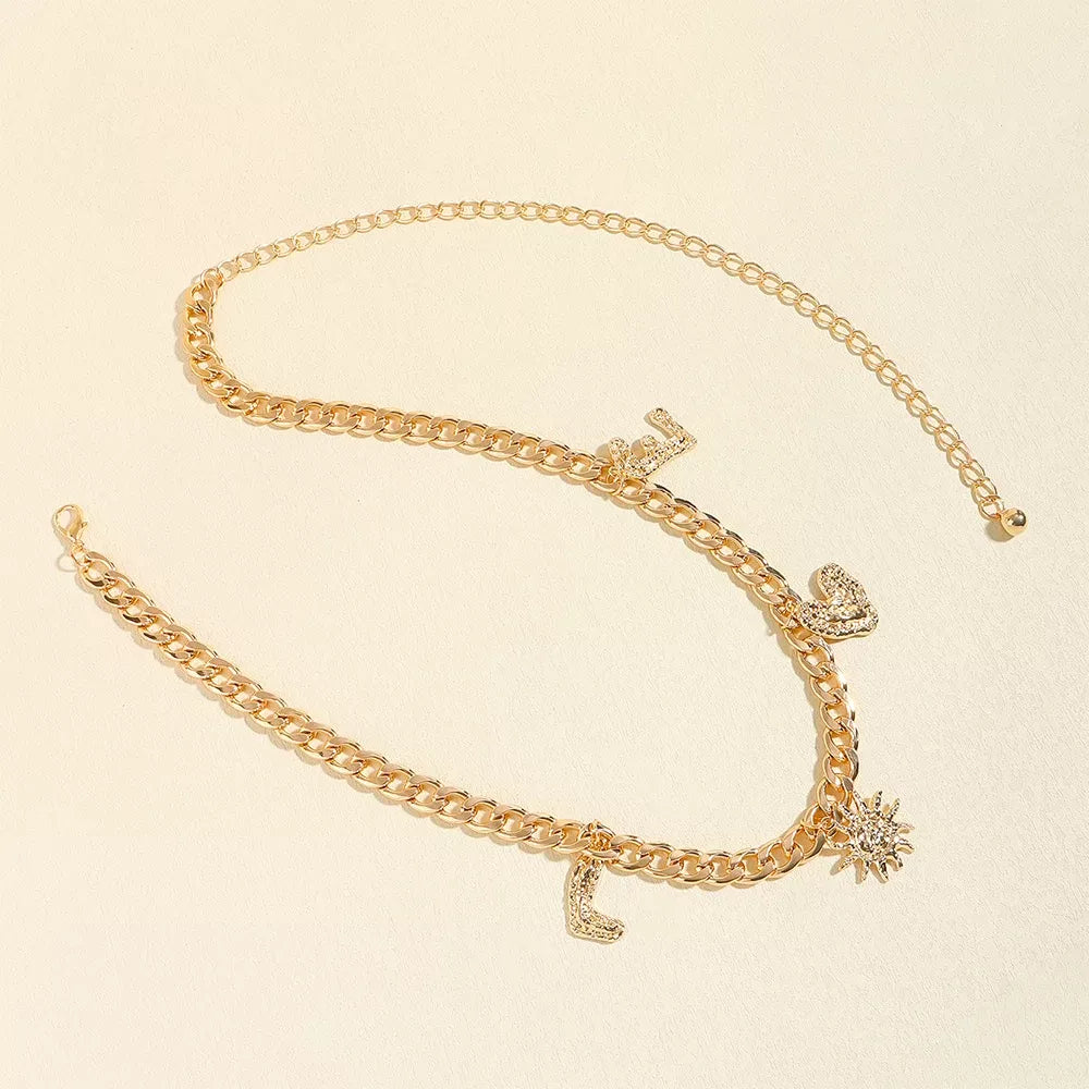 Elegant Retro Metal Waist Chain Belt for Women
