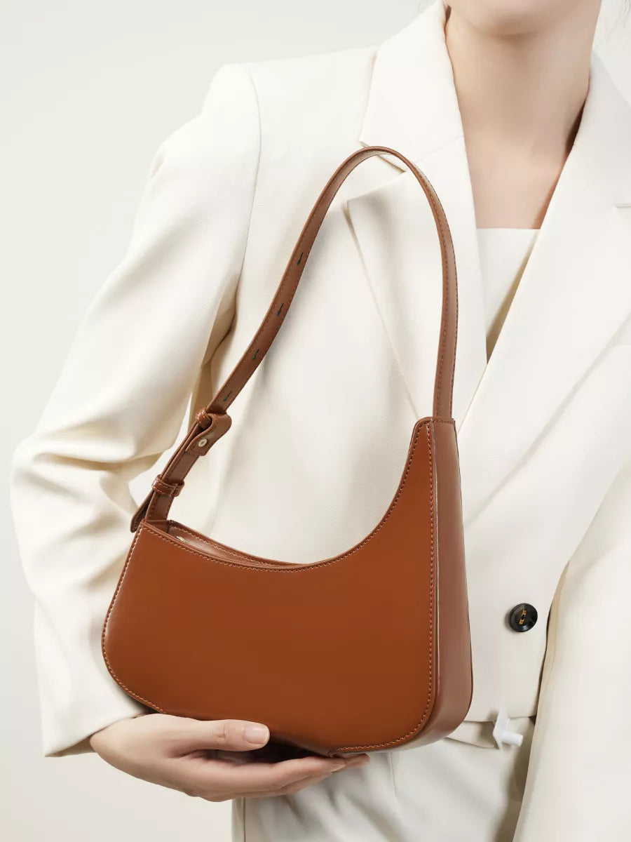 Vintage Cowhide Leather Shoulder Bag