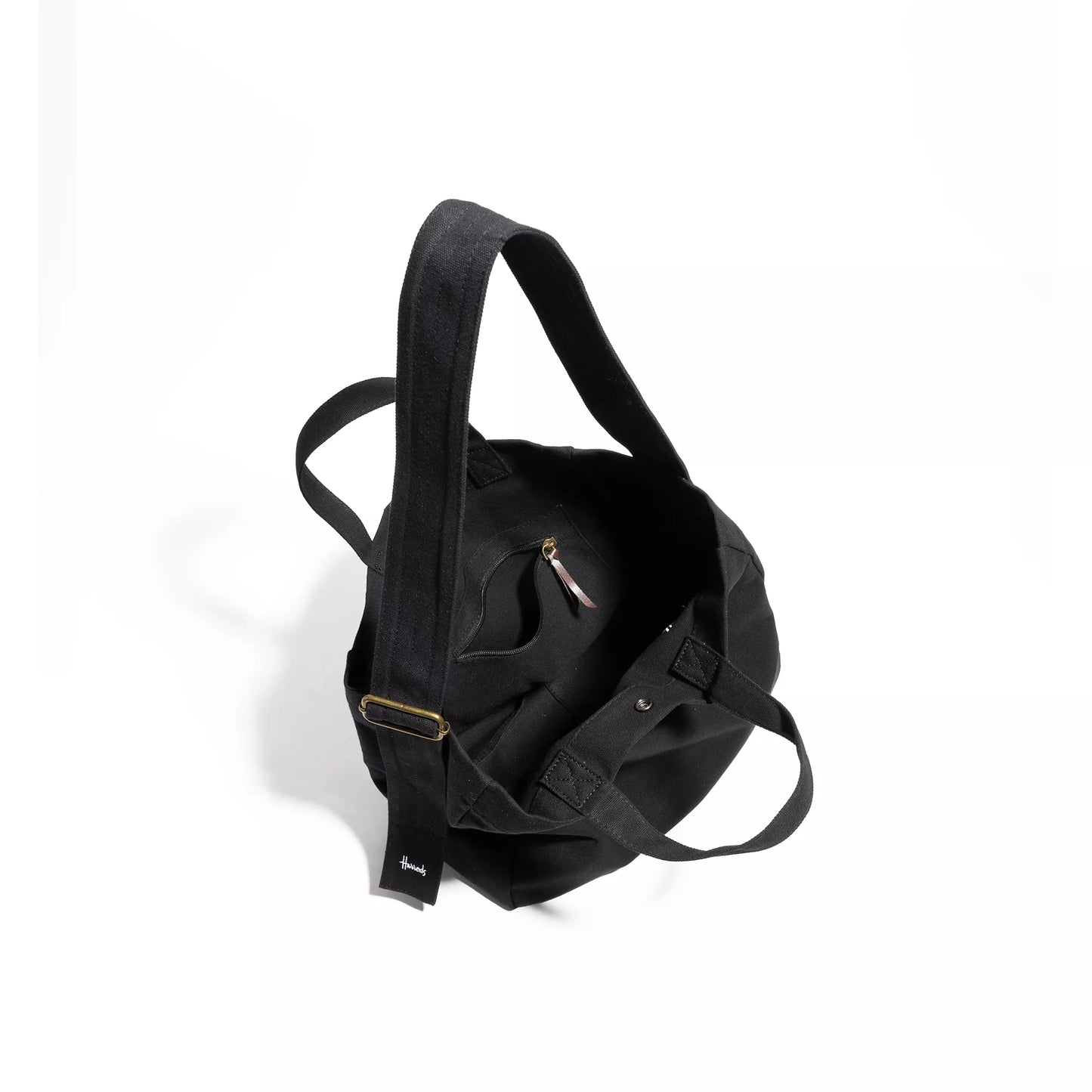 Stylish Large Canvas Shoulder Bag with Embroidery and Long Strap