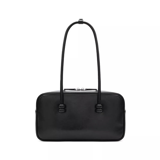 Genuine Leather Classic Bowling Hobo Handbag – Women’s Fashion Shoulder Bag