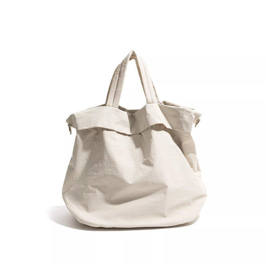 Solid Color Shoulder Pouch Tote Bag