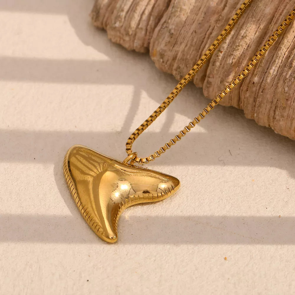 Gold Plated Irregular Triangle Pendant Necklace for Women