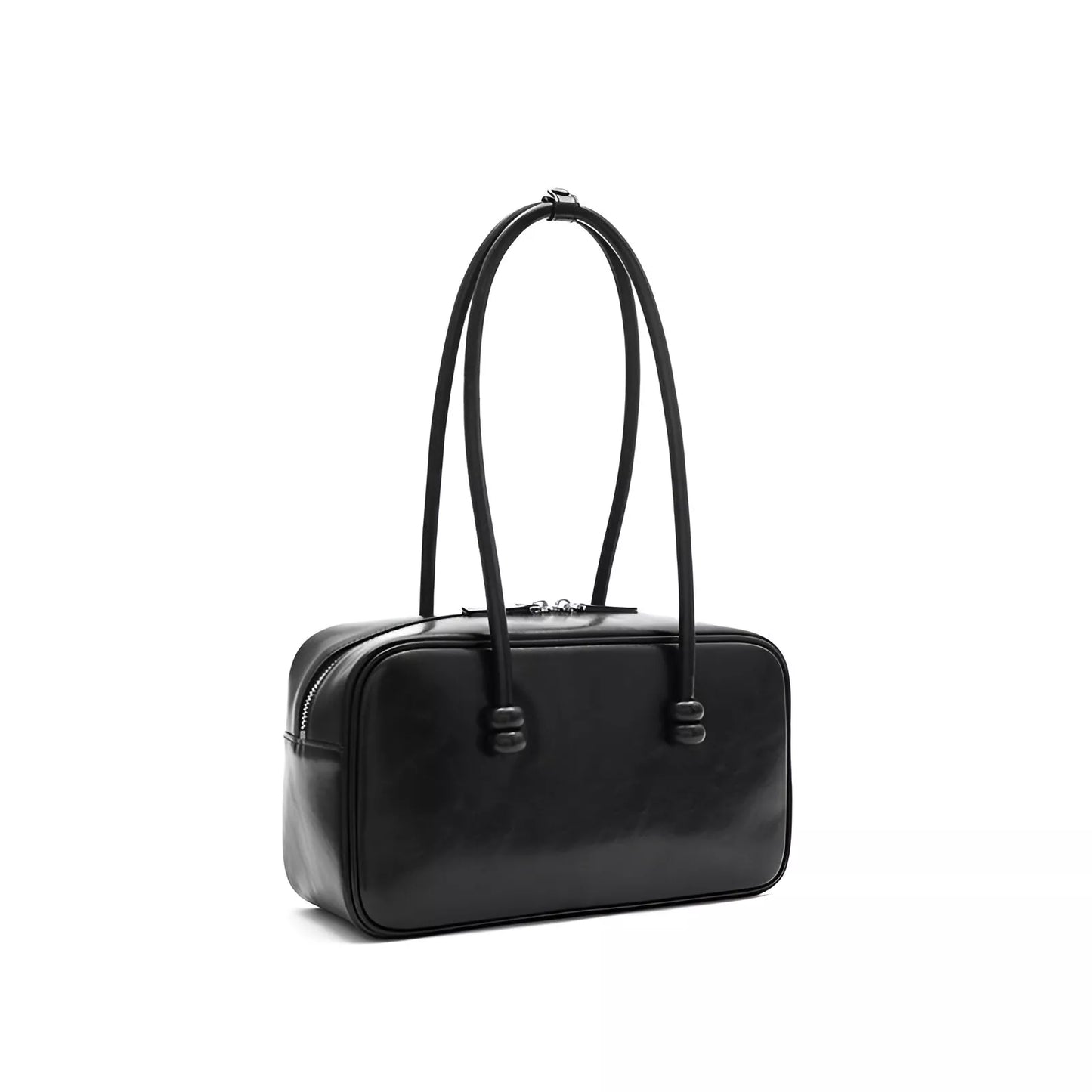 Genuine Leather Classic Bowling Hobo Handbag – Women’s Fashion Shoulder Bag