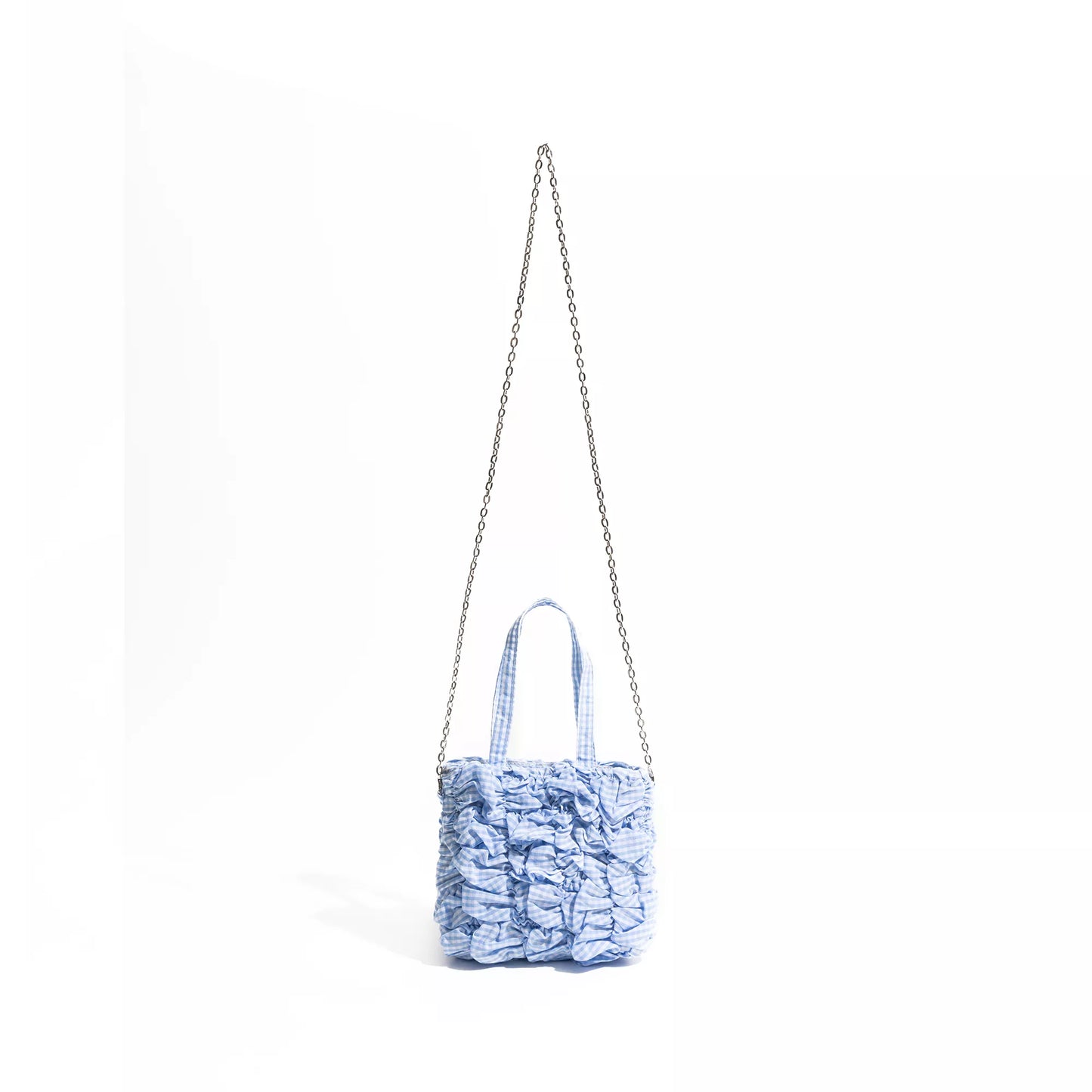 Stylish Wrinkled Small Square Nylon Handbag – Lightweight & Versatile