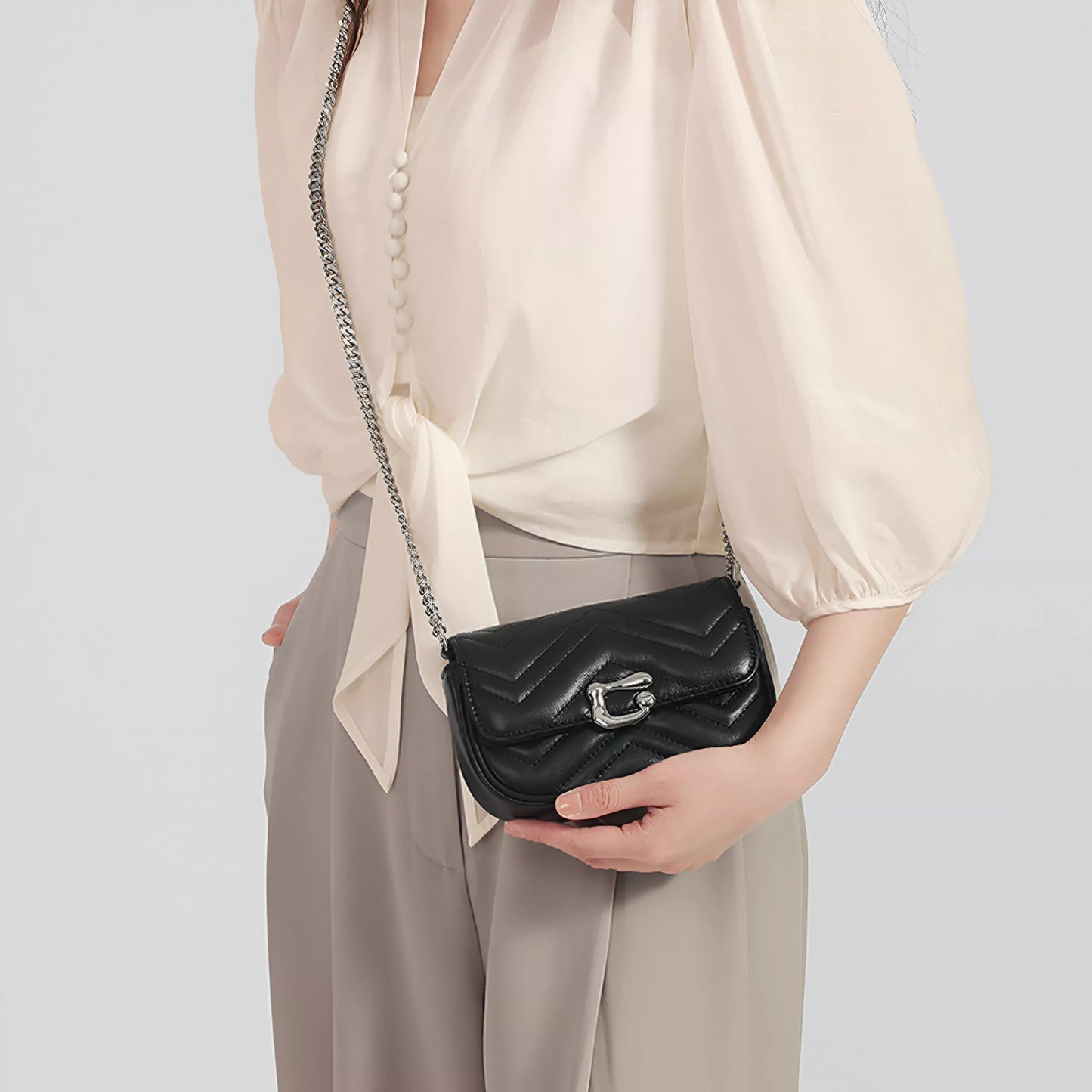 Luxury Sheepskin Chain Shoulder Bag