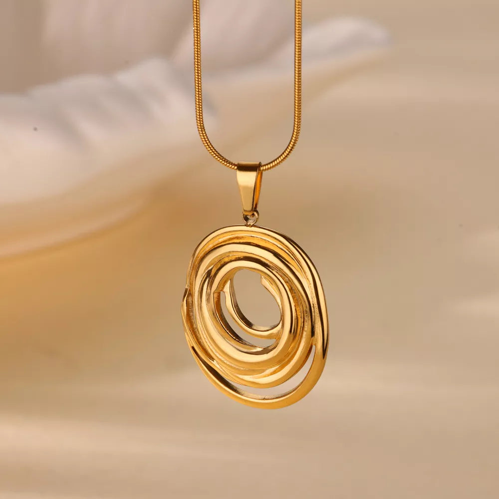 Simple Gold Pendant Necklace for Women