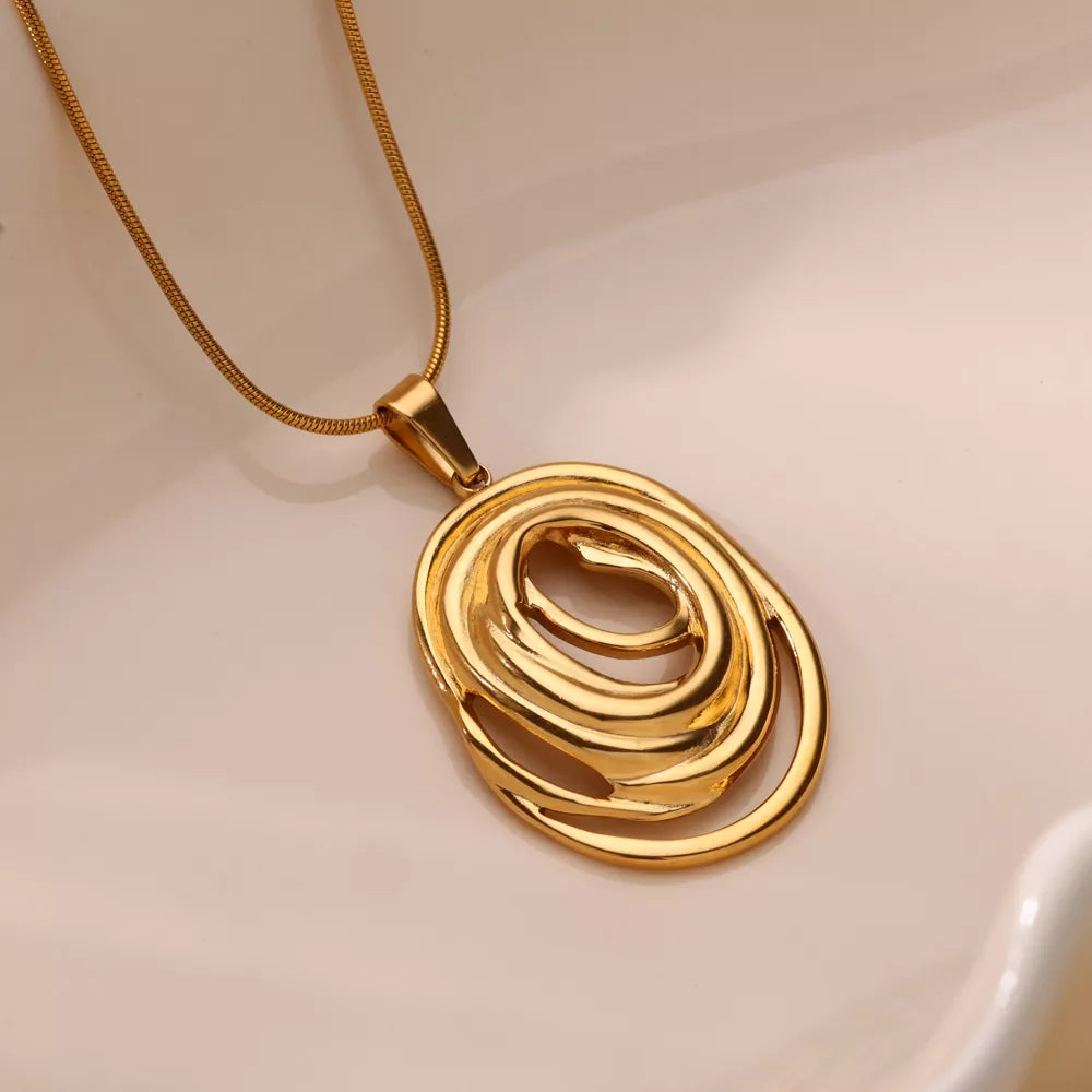 Simple Gold Pendant Necklace for Women