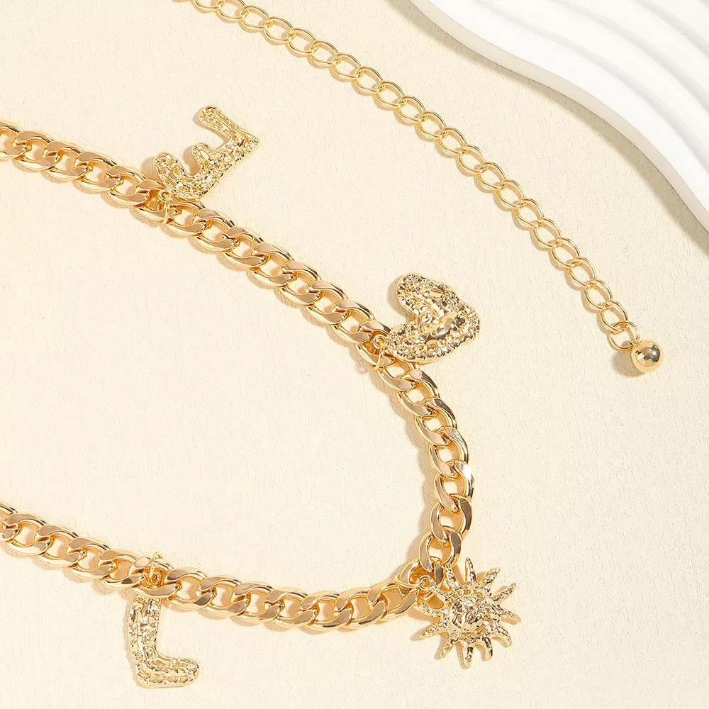 Elegant Retro Metal Waist Chain Belt for Women