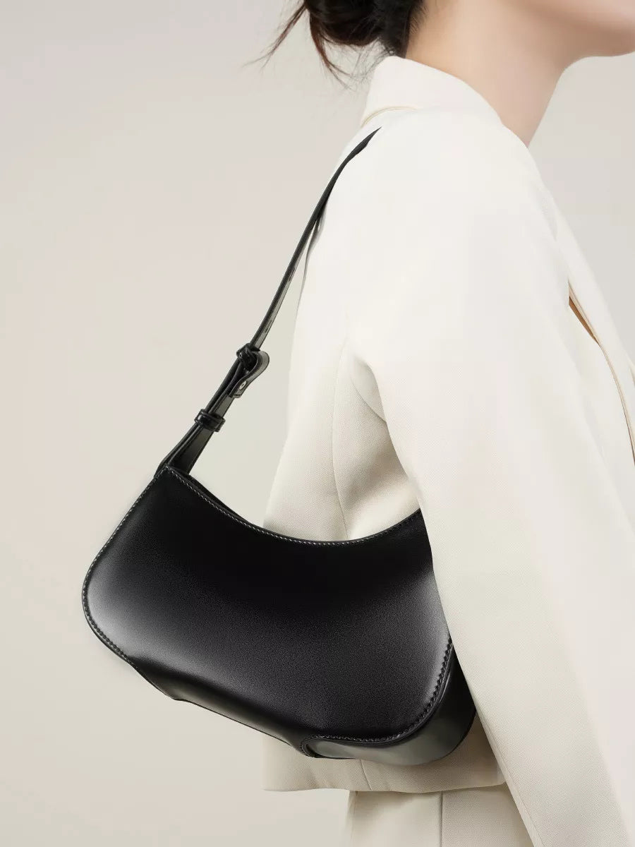 Vintage Cowhide Leather Shoulder Bag