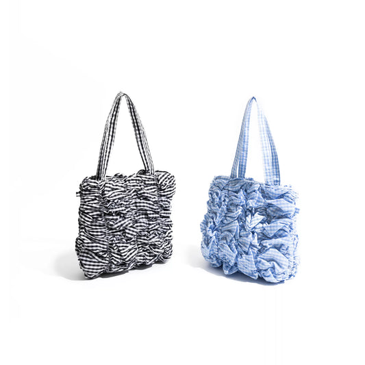 Stylish Wrinkled Small Square Nylon Handbag – Lightweight & Versatile