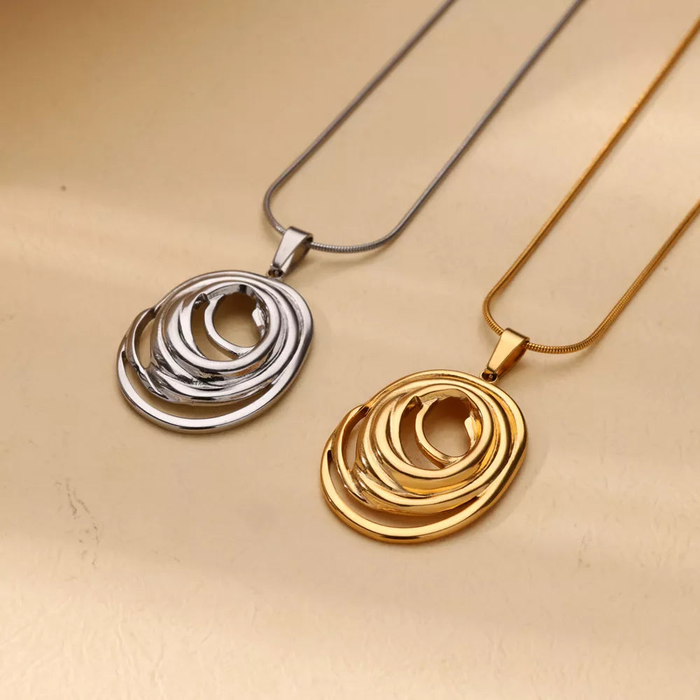 Simple Gold Pendant Necklace for Women