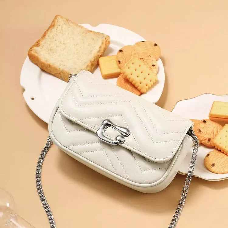 Luxury Sheepskin Chain Shoulder Bag