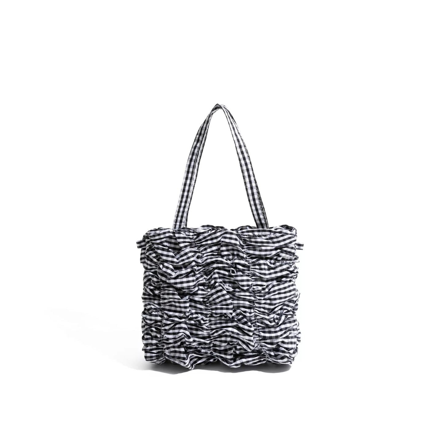 Stylish Wrinkled Small Square Nylon Handbag – Lightweight & Versatile