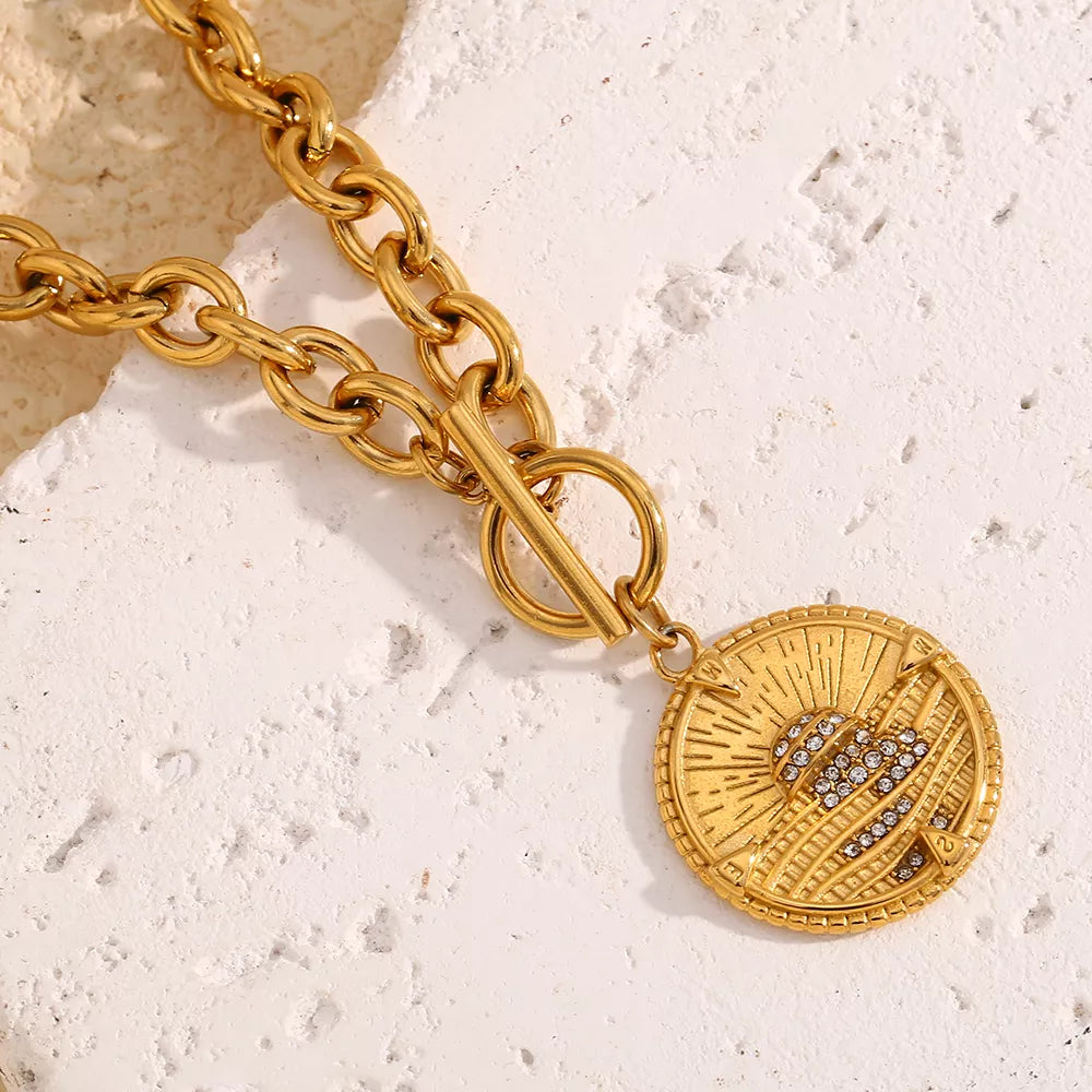 Gold Plated Stainless Steel Pendant