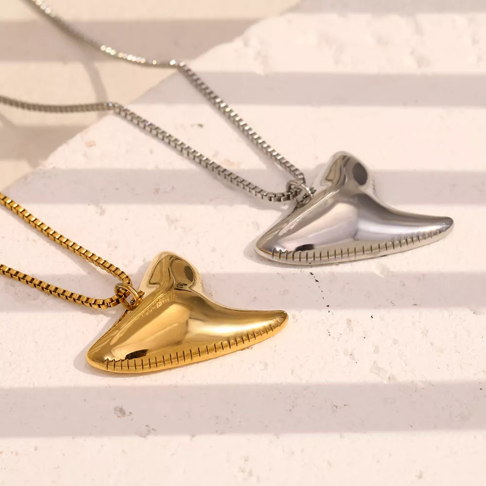 Gold Plated Irregular Triangle Pendant Necklace for Women