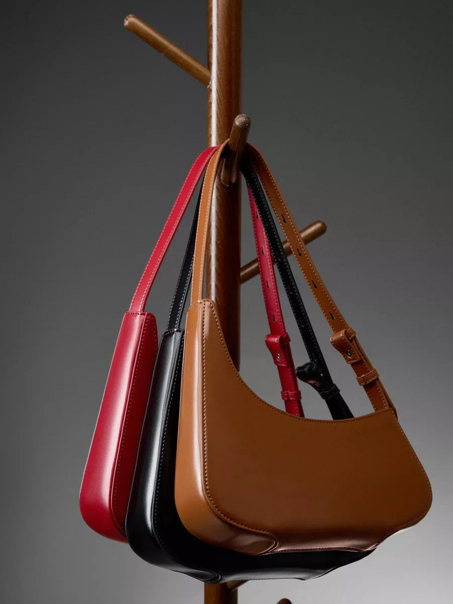 Vintage Cowhide Leather Shoulder Bag