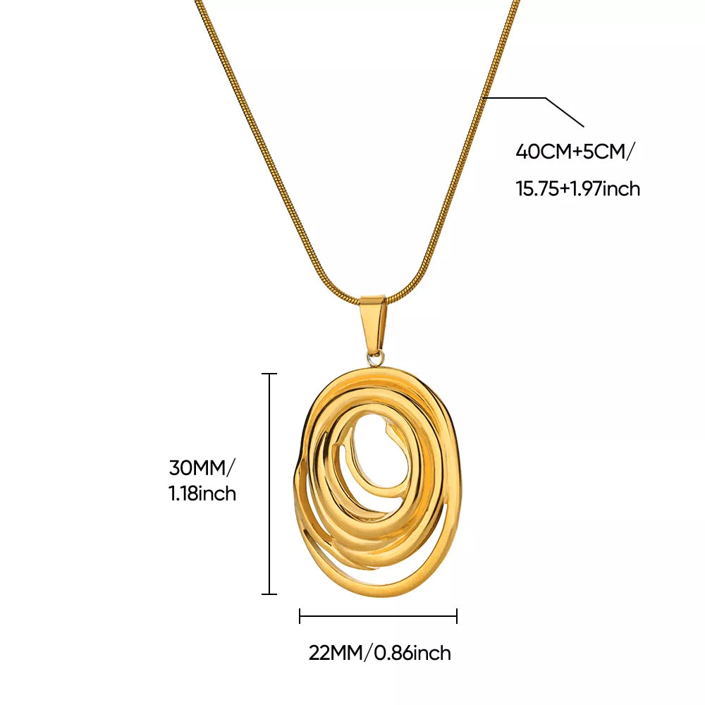 Simple Gold Pendant Necklace for Women